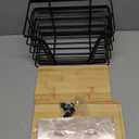 2 Pack Stackable Storage Laundry Kitchen Organizers, Wall Mount Bag Holder with Bamboo Top and Garbage Bag Dispenser No Drill