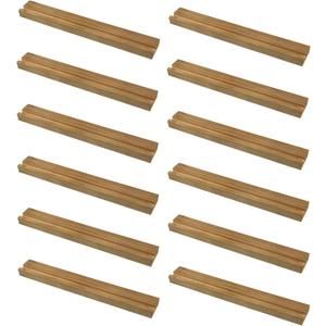 Amyhill 12 Pieces Wall Mount Vinyl Record Holder Display & Solid Wood Stand