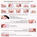 3 x RTKHFZE Press On Nails Short - French Tip Press On Nails Square, Soft Gel False Nails,Glue On Nail For Gift, Natural Reusable Stick On Nail In 15 Sizes - 32 Fake Nails Kit for Gift Idea (Classic Black)