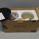 D'vine Dev Set of 2 Plants Pots, 6 Inch Ceramic Planter Pot for Plants with Drainage Hole and Saucer, White, 94-V-C-1