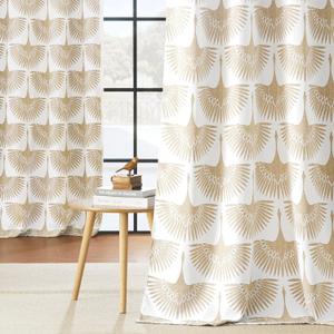 KGORGE Printed Blackout Curtains - Floral and Animal Pattern Window Drapes for Bedroom Bathroom Energy Efficiency Noise Reduce Grommet Curtains, 52 inch Width x 63 inch Length, Taupe, 2 Drapes