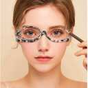 2 Pairs Makeup Reading Glasses for Women, Magnifying Flip Down Cosmetic Readers, Make Up Glasses with Spring Hinge