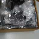 50-Pack Cabinet Hinges, 1/2 Inch Overlay, Satin Nickel Semi-Concealed, Self-Closing, Face Mount