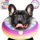 Inflatable Dog Cone Collar Alternative After Surgery, Donut Soft Neck Cone for Beagle Dachshund Medium Dogs, etc, Protective Comfortable E Collar Recovery Cone Not Block Vision Medium Sized(Neck:10.2-15in)