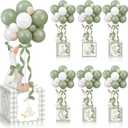 6 Sets Sage Green Silly Goose Birthday Decoration 15.7 Inch Soft Silly Goose Table Centerpiece Stuffed Animals with Balloon Boxes Hat Geese Plushies Table Decor for Birthday Party Favors