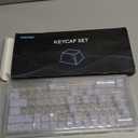 Womier Pudding Keycaps, PBT Shine Through Keycaps 165 Keys Set Custom Key caps Set OEM Profile, Universal Compatiability for 100%, 75%, 65%, 60% Keyboard-White