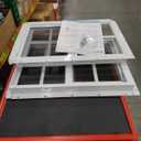 2 Pack Shed Window 12" W x 12" H, White Flush Mount Window with Tempered Glass for Playhouses, Sheds, Garage and Chicken Coops