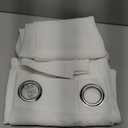 BGment White Sheer Curtains 72 Inches Long for Bedroom, Grommet Linen Look Semi Sheer Light Filtering Casual Textured Privacy Drapes for Living Room, 2 Panels (Each 52 x 72 Inch, White)