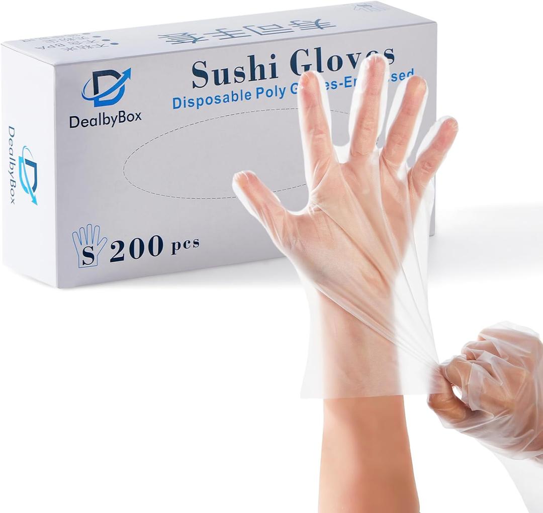 Non-Stick Sushi Gloves - 1000 Pack. Professional Food Grade Gloves For All Sushi Prepping and Making. S/M/L