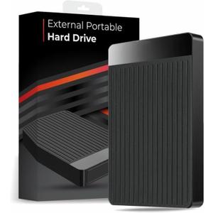 1TB External Hard Drive USB 3.1 Type C Ultra Slim HDD, Portable Hard Disk  2.5 inch Storage & Back up Data Drive Compatible with PC, Laptop, MAC, Tablet, Gaming Console (Black)