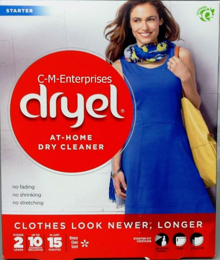 Dryel At-Home Dry Cleaner Starter Kit, Gentle Laundry Care for Special Fabrics and Dry-Clean-Only Clothes, 2 Load Capacity
