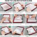 Briartw 2 Size/Set Photopolymer Grip Mat with Printed Guides | Fit in Stamp Positioning Tool | Multi-Use Non-Slip Sticky Mats for Stenciling, Ink Blending & More! (4.75x6", 6x6"Sizes)
