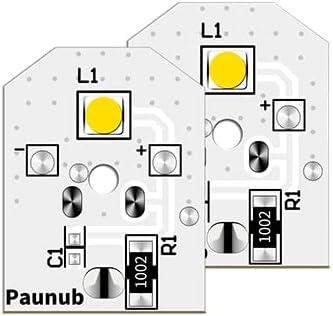 New Upgraded WR55X11132 GE Refrigerator Light Replacement Led Compatible WR55X25754 WR55X26486 WR55X30602 EAP12172918 4590213 AP6261806 PS12172918, No-Include Plastic Cover, 2PCS IN One