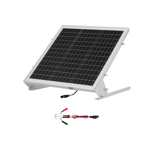 VEVOR 20W 12V Solar Battery Trickle Charger Maintainer, Mono Solar Panel Battery Charger with Built-in MPPT Controller & Adjustable Mount Bracket, IP65 Waterproof for Car Boat RV Trailer House Roof