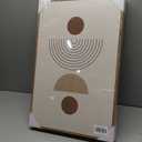 KUVIOKE Botanical Boho Framed Wall Art Modern Bohemian Plants Wall Decor Natural Brown Geometry Lines Prints Artwork for Living Dining Room 16x24in (Natural Framed) (24L" x 16W" x 3 Panels Natural)