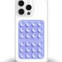 Anteel Medium-Sized Silicone Suction Phone Case Adhesive Mount, Enhanced Suction Power and Upgraded Thickened Sticky Phone Grip, Durable, Hands-Free Sticky Phone Holder, 2.28"x3.46" (Lavender)