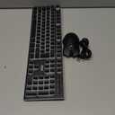 RedThunder K10 Wireless Gaming Keyboard and Mouse Combo, RGB Backlit Rechargeable 3800mAh Battery, Mechanical Feel Anti-ghosting Keyboard with Pudding Keycaps + 7D 3200DPI Mice for PC Gamer (Black)