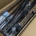 GarveeHome Heavy Duty Clothes Rack, 3 Tiers Rolling Garment Rack for Hanging Clothes, Adjustable Wire Clothing Rack With Storage Shelves, Lockable Wheels Freestanding Closet Wardrobe for Bedroom (black)