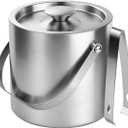 ChefBee Stainless Steel Ice Bucket - 3L Double-Wall Insulated Ice Buckets for Parties with Lid & Tongs, Large Champagne Wine Drink Container Holder, Ideal for Freezer Cocktail Home Bar Accessories