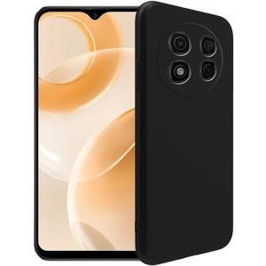 Silicone Case for Ulefone Note 15, Silky-Soft Touch Full-Body Protective Case, Shockproof Bumper Protection Cover with Microfiber Lining (Black)