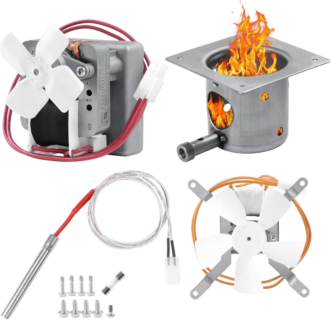 Upgrade Grills Replacement Parts Kit for Pit Boss, Traeger Wood Pellet Grills, Include 2.0 RPM Auger Motor, Hot Rod Ignitor, Fire Burn Pot, Induction Fan, Fit for Camp Chef, Z Grills Pellet Grill