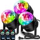 [3-Pack] Disco Ball DJ Party Lights Sound Activated with Remote Control Strobe Lamp 7 Modes Stage Light for Home Room Dance Parties Karaoke Halloween Christmas Birthday Decorations