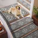 YDKGL 15PC Stair Treads Non-Slip Washable Peel and Stick Stair Treads for Wooden Steps Indoor Reusable Stair Carpet Treads Adhesive Stair-Runner Rugs for Kids and Dogs Elder8"x30"Gray