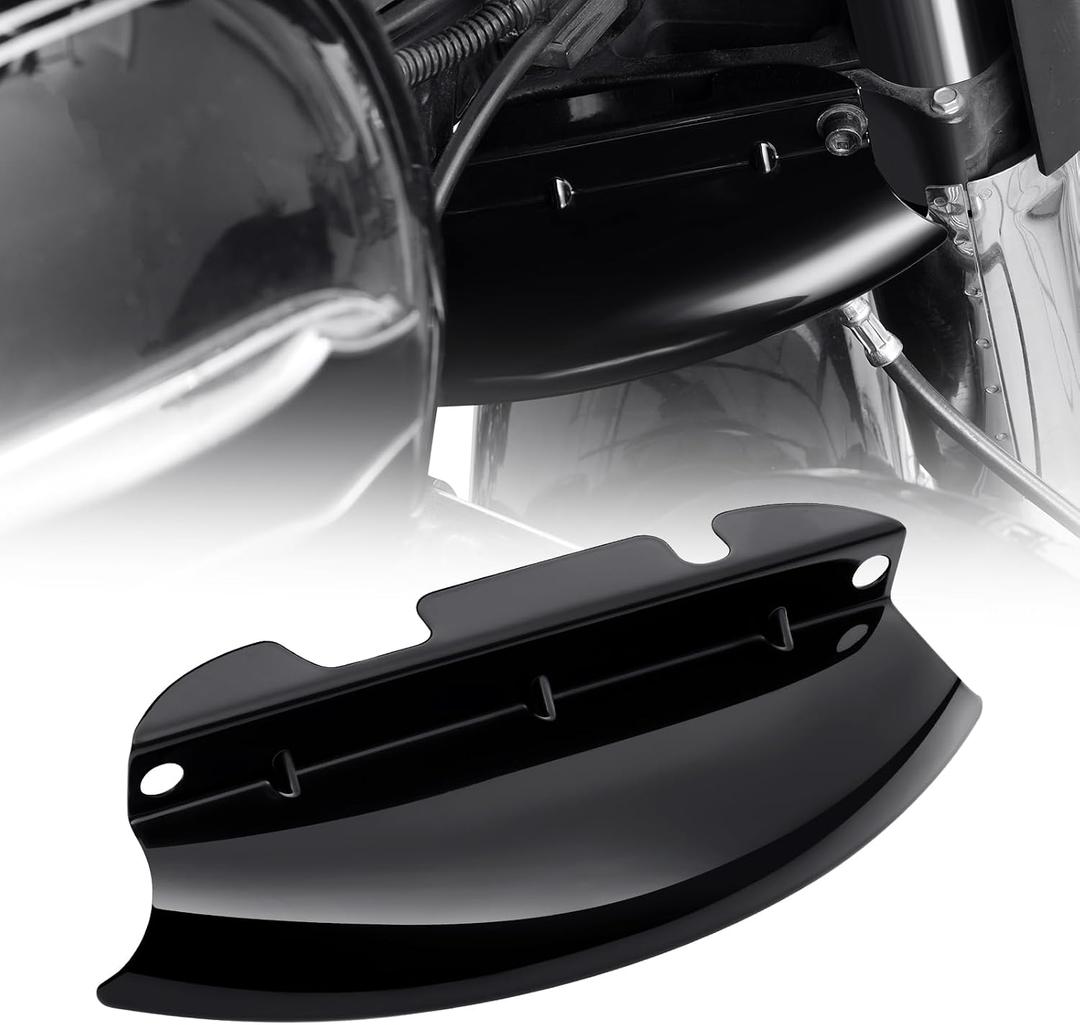 PBYMT Motorcycle Lower Triple Tree Wind Deflector Compatible with Harley Davidson Touring Street Glide Road Glide Electra Glide Road King FLH/T FLHX 2014-2023, Vivid Gloss Black