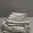 SLEEP SANCTUARY Satin Sheets King Size  4 Piece Luxury Silky Bed Set, Softer Than Silk, 15" Deep Pocket, Cooling & Wrinkle-Free, Moisture-Wicking & Breathable for Hair & Skin (Grey)