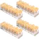 LOYWREE 4 Pack Rectangular Floral Centerpiece for Dining Table - 64.4 Inches Long Rectangle Acrylic Vase Clear Vases for Home Decor Wedding(Flowers not Included)