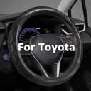 GIANT PANDA Steering Wheel Cover for Toyota Tacoma,4Runner,Tundra,Sequoia, Large Size - Gray
