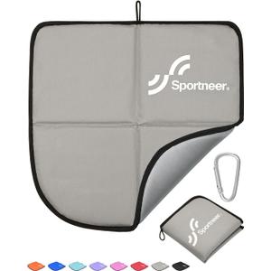Sportneer Sitting Pad, Lightweight Waterproof Folding Seat Pad for Backpacking, 15.75'' x 15.75'' Portable Camping Seat Mat for Hiking, Picnics & Outdoor Use (Grey)