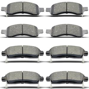 D883 D1169 Front Rear Ceramic Brake Pads Set Fit For 2008-2017 Buick Enclave, For 2009-2017 Chevrolet Traverse, For 2007-2016 GMC Acadia, For 2006 Chevy SSR, For 2007-2010 Saturn Outlook