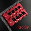 2 x 4 Channel 3 Pin Multi Network XLR Cable Breakout XLR Male and 6.35 1/4" TRS Stereo Female Over RJ45 Ethercon Cable Extender for Stage Lighting and Recording Studio (Red, XLR M - XLR/6.35 F)