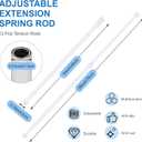 Frienda 12 Pcs Spring Tension Curtain Rods 16-28 Inch Adjustable Expandable Loaded Tension Rods for Kitchen, Bathroom, Cupboard, Wardrobe, Window, Closet, Door, Bookshelf DIY Project