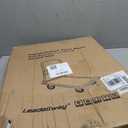 LEADALLWAY Foldable Push Cart Platform Cart 330lbs Capacity 4 Wheels 28.7x18.5x32.3inches White Small Flatbed Cart