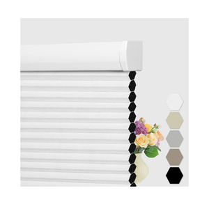Cellular Shades Cordless, Blackout Cellular Window Blinds, Pull Down Blackout Blinds Honeycomb Indoor Windows Shades for Home Office Bedroom, Easy to Install, White,52" W x 72" H