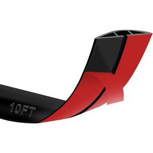 10Ft Floor Cord Cover Silicone Cable Protector Easy to Install Wire Organizer and Hider Ideal Extension Cord Cover for Home, Office, Garage (Black-10Ft)