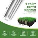 Haliaeetus Bulb Planter Tool, 6 inches Depth Mark Hand Bulb Planter, Non-Bending Stainless Steel Bulb Planter Digger, Garden Bulb Transplanter with Comfortable Wood Handle for Planting Tulip, Daffodil
