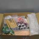 6 Sets Baby Shower Prizes for Game Winners, Baby Shower Favors Including Glass Cup Scented Candles Hand Cream Pens Gift Box with Raffia for Gender Reveal Wedding Bridal Party Prizes (Pink)