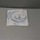 2 x Baby Elphant Nursery Decor, 8 X 10 Inch Blue Moon and Stars Nursery Art Prints Cute Elephant Poster Animal Picture for Bedroom (UNFRAMED) (Black)