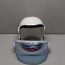 Spooktacular Creations Astronaut Helmet for Kids with Movable Visor Pretend Role Play Accessory Toy Set Halloween Costumes (White+red)