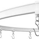 KXLife Flexible Bendable Ceiling Curtain Track (16 ft), Track Curtains Ceiling Mount with Track Curtain System, Ceiling Track Room Divider, Curtain Rods for Ceiling, Ceiling Curtain Rail (White)