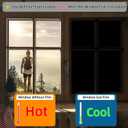 FuFin Total Blackout Window Privacy Film with Free Installation Tools, Explosion-Proof PET Material, Blocks 100% of UV and Light Rays.Heat Control Room Darkening Window Cover(Total Black 23.6"×196.9")