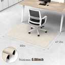 Blvornl Office Chair Mat for Hardwood Floor and Low Pile Carpet, 47.2"x 60" Desk Chair Mat for Hard Wood, Anti-Slip Hard Floor Protector Rolling Chair Mat, PVC Mat Desk Rug for Home, Light Brown