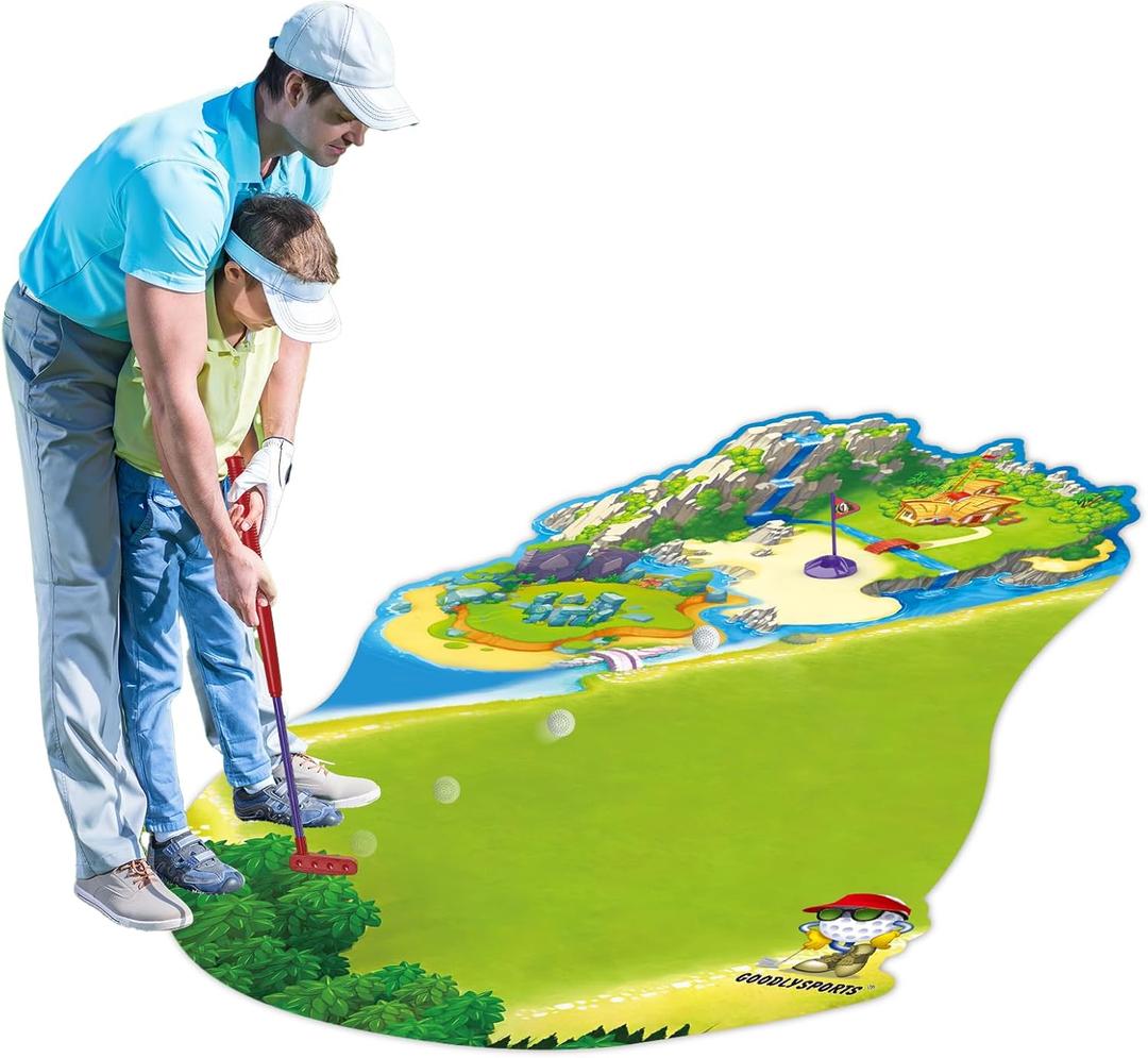 mini Golf, Toddler Golf Clubs, mini Golf Set with Putting Mat, Kids Putting Green, Kids Golf Clubs 3-5, Indoor and Outdoor Toddler Golf Set for Boys Girls