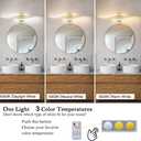 Modern Gold Bathroom Light Fixtures, LED Vanity Light with Remote Control, Bathroom Vanity Light Fixture Over Mirror, Wall Lights for Bedroom, 40.5 inch Wall Sconce Lighting for Home, Living Room