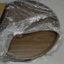Wooden Large Round Serving Tray Home Decor,Black Walnut Wood Ottoman Tray for Living Room,Classic Wood Decorative Storage Coffee Trays,Storage and Display of Bread Food Fruit