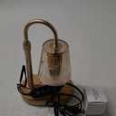 Adjustable Candle Warmer Lamp with Timer - Electric Light Wax Warming Dimmable Flameless Top Melter Heater Melting Heating Height Small Jar Candles Gifts Women Mom Birthday Home Desk Modern Decor (Amber)