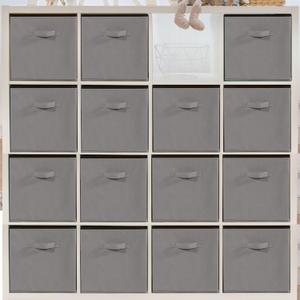11" Fabric Storage Bins, Collapsible Storage Cubes Organizer with Handles, Heavy Duty Cube Organizer for Home, Office, Shelves, Closets, Bedroom, Living Room, 15 Pack, Grey